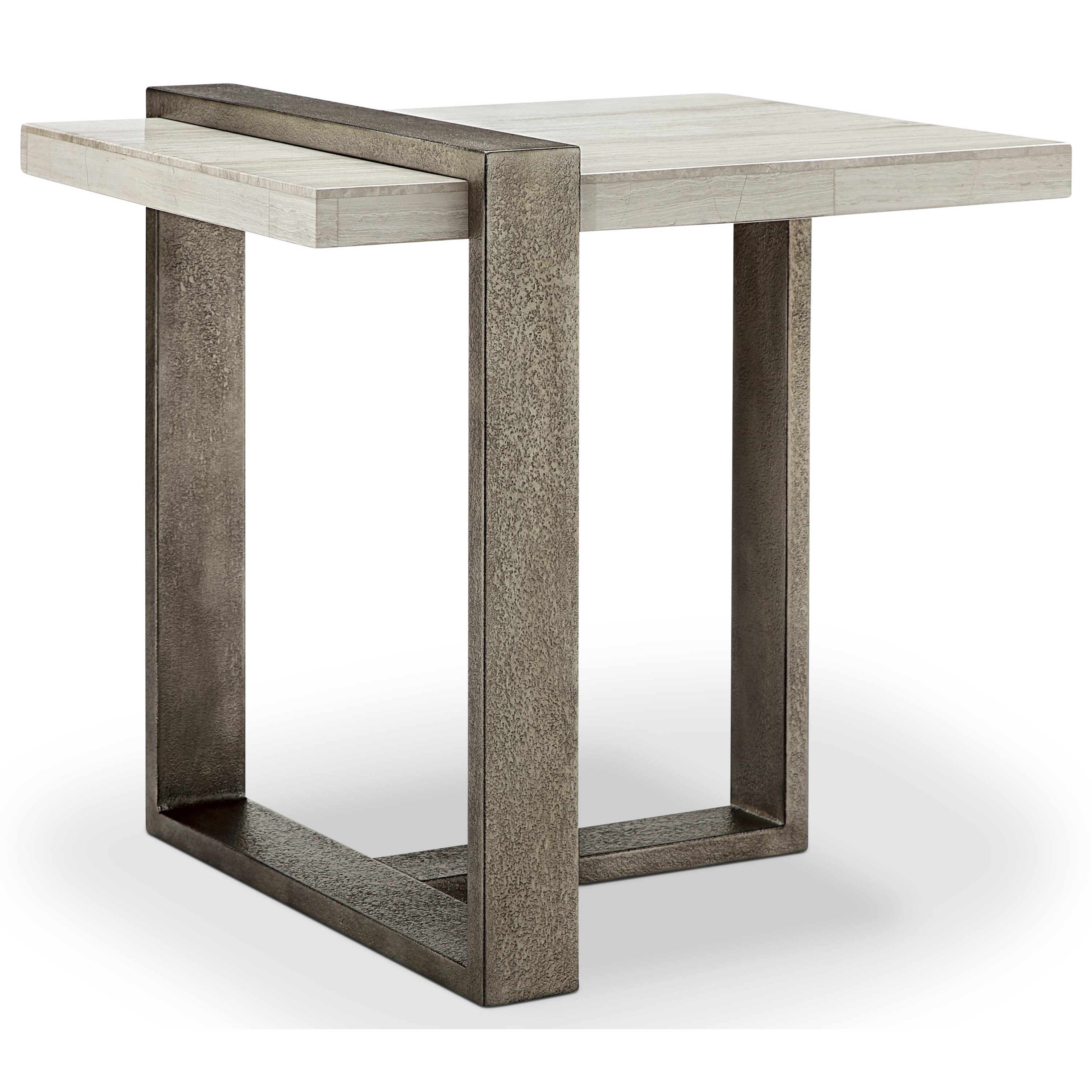 Belfort Select Bristow Occasional Tables PK8457123 Contemporary Rectangular End Table with Glass Top Belfort Furniture Occ End Tables